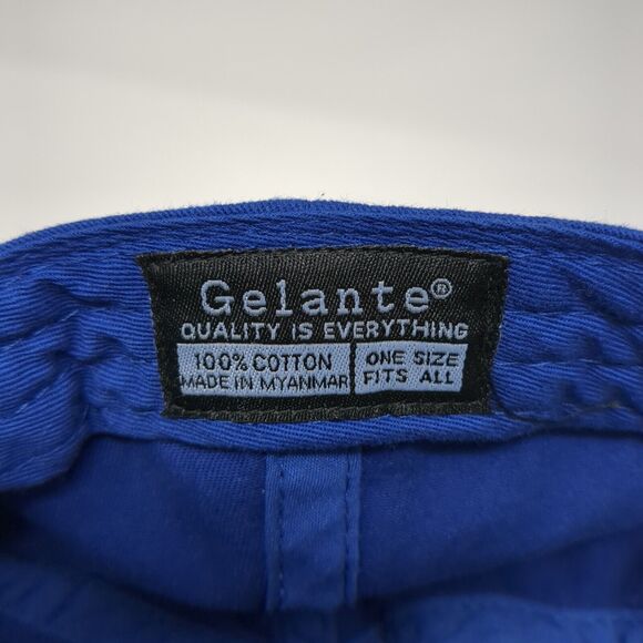 Gelante Slideback Hat Blue OS Adjustable Vented Holes 6 Panel Blank Cotton - Picture 8 of 8